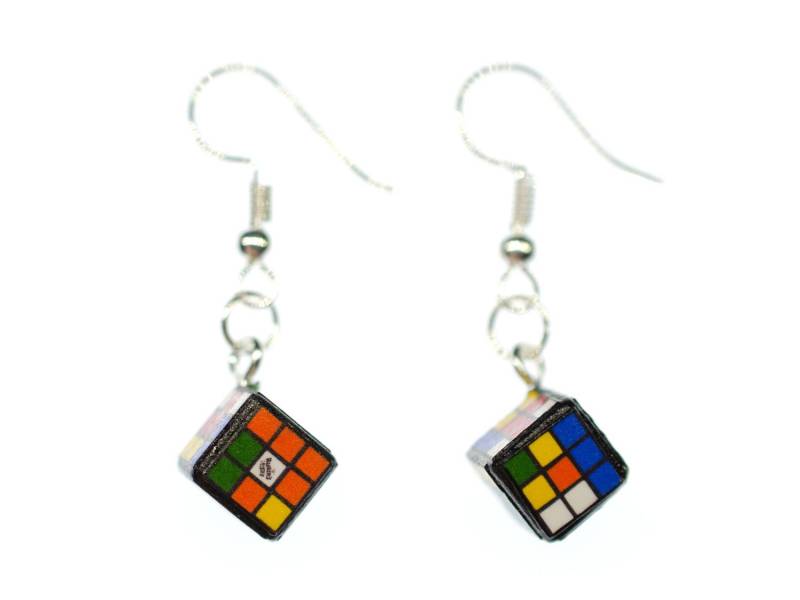 Zauberwürfel Ohrringe Miniblings Spiel 3D Puzzle Würfel Spielzeug 80Er Retro 3x3 von Miniblings