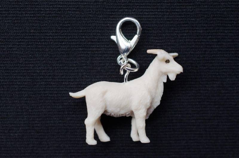 Ziege Charm Miniblings Anhänger Zipper Pull Bettelanhänger Zicklein Hof von Miniblings