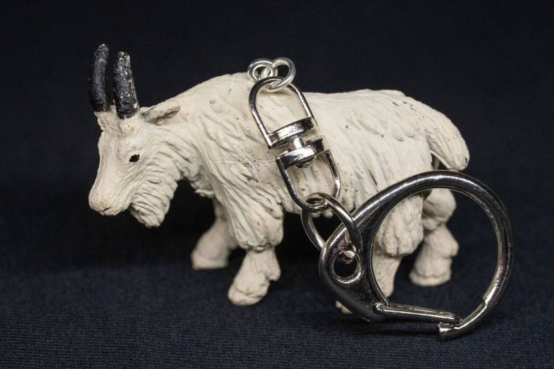 Ziege Schlüsselanhänger Anhänger Schlüsselring Tier Bock Schafbock Weiß Hörner Ziege Schlüsselanhänger Anhänger Schlüsselring Tier Bock Schafbock Weiß Hörner von Miniblings
