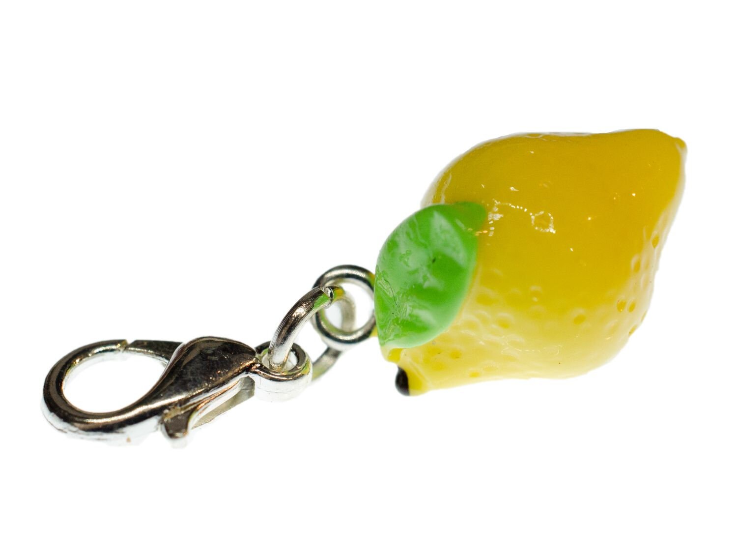 Zitrone Charm Zipper Pull Anhänger Bettelanhänger Miniblings Frucht Obst Früchte von Miniblings