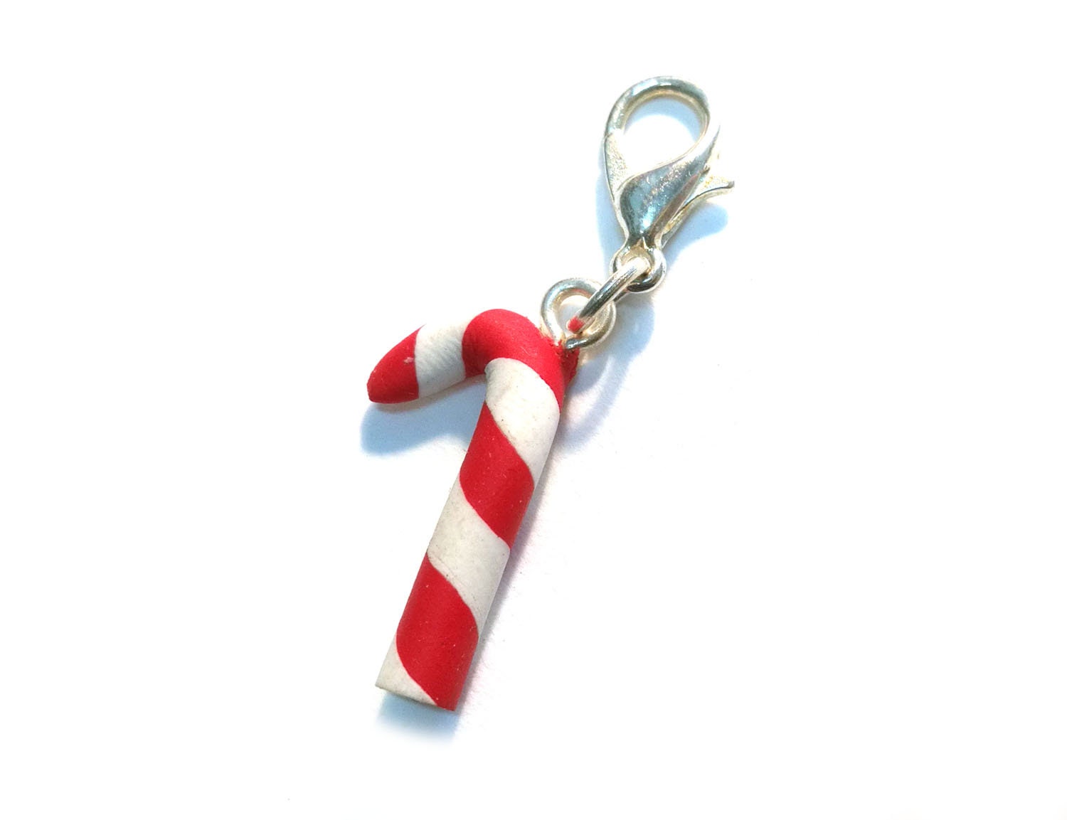 Zuckerstange Charm Miniblings Bonbon Weihnachten Lutscher Handarbeit Candy Rot von Miniblings