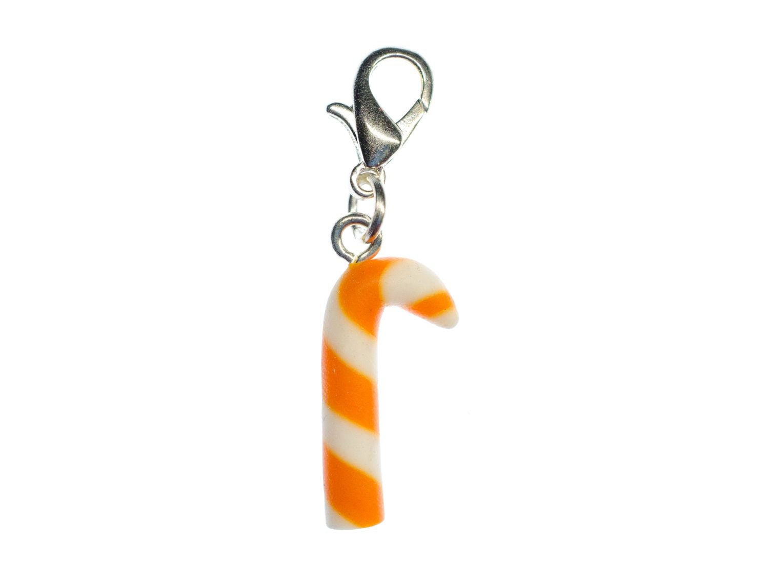 Zuckerstange Charm Miniblings Bonbon Weihnachten Lutscher Süß Candy Orange von Miniblings