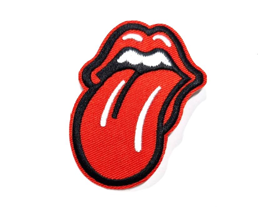 Zunge Bügelbild Aufnäher Aufbügler Miniblings Rock'n'roll 65x55mm Rot von Miniblings