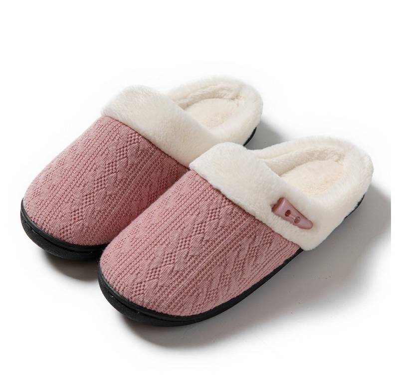 Minicloss Damen und Herren-Hausschuhe zum Reinschlüpfen Plüsch Hausschuhe Weich, beguem, rutschfest von Minicloss