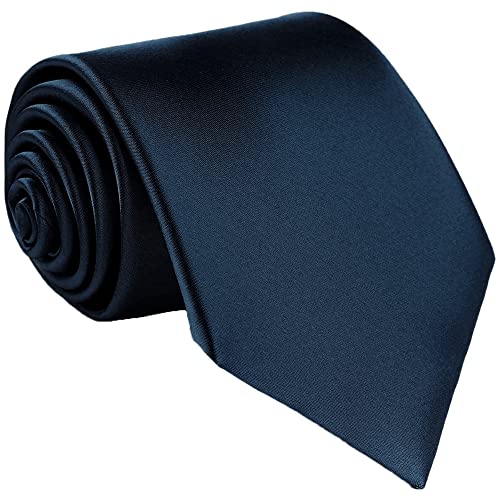 Minicloss Herren Krawatten, Klassische Krawatten für Herren Seide Schlips, Hochzeit Einfarbig Krawatte Elegante Krawatte für Büro Festliche (Navy blau) von Minicloss