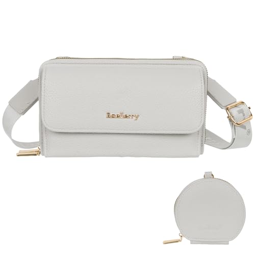Minicloss Klein Handy Umhängetasche Damen, Handytasche zum Umhängen PU Leder Crossbody Schultertasche für Frauen Multifunktionale Schultertasche Reißverschluss Crossbody with Kleine Geldbörse von Minicloss