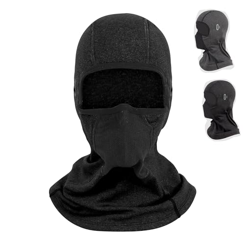 Minicloss Winter Sturmhaube,Sturmhaube Winter Skimaske,Winter Sturmhaube Herren FüR Outdoor Sport,Winddicht Sturmhaube FüR Motorrad Fahrrad,Winter Sturmhaube Atmungsaktive Wasserdicht(Schwarz) von Minicloss