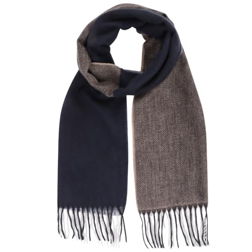 Schal Herren Herbst Winter Dunkelblau Halstuch Herren Schöner Weicher Gemischt Schal Warm Plaid Schals Nackenschutz Halsumfang Winter Lange Schals für Männer,Checker-Farbabstimmung,180 × 35cm von Minicloss