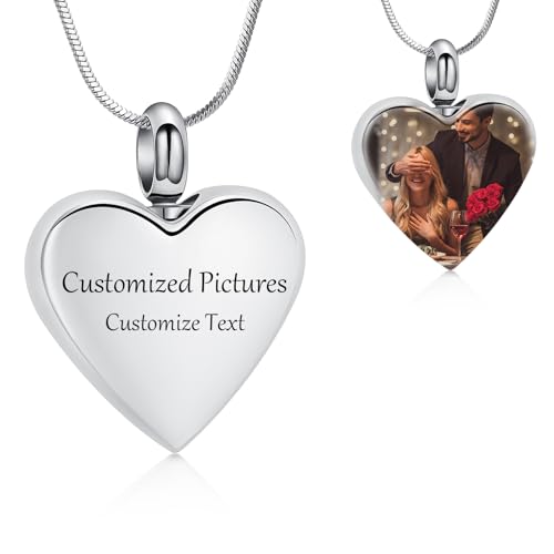 Minicremation Einäscherung Schmuck Herz Urne Halsketten für Asche für Frauen Männer Edelstahl für immer in meinem Herzen für geliebte Angehörige Keepsake Anhänger Memorial für Asche (Anpassen) Minicremation Einäscherung Schmuck Herz Urne Halsketten für Asche für Frauen Männer Edelstahl für immer in meinem Herzen für geliebte Angehörige Keepsake Anhänger Memorial für Asche (Anpassen) von Minicremation