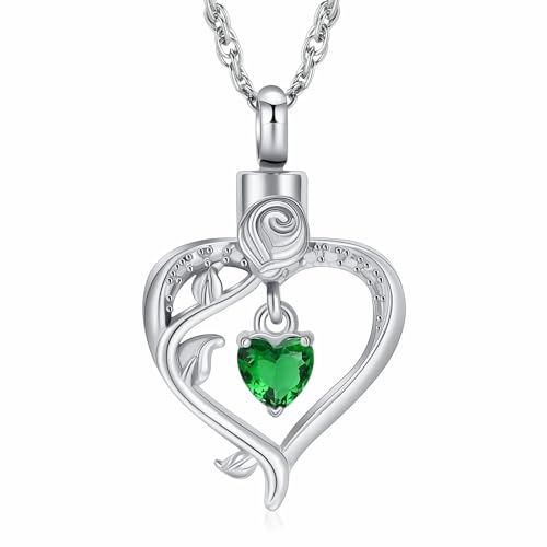 Minicremation Herz Halsketten Einäscherung Urne Halskette Asche Liebe Herz Birthstone Halskette Schmuck Geschenke Andenken Anhänger Memorial Locket Asche für Frauen Mädchen Minicremation Herz Halsketten Einäscherung Urne Halskette Asche Liebe Herz Birthstone Halskette Schmuck Geschenke Andenken Anhänger Memorial Locket Asche für Frauen Mädchen von Minicremation