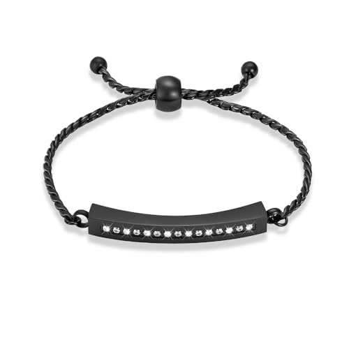 Minicremation Urnen-Armband für Asche, Edelstahl, Urnen-Armreifen für Asche, Gedenk-Andenken, Urnen-Armband – verstellbar, kostenloses Füllset, Edelstahl, Kein Edelstein von Minicremation