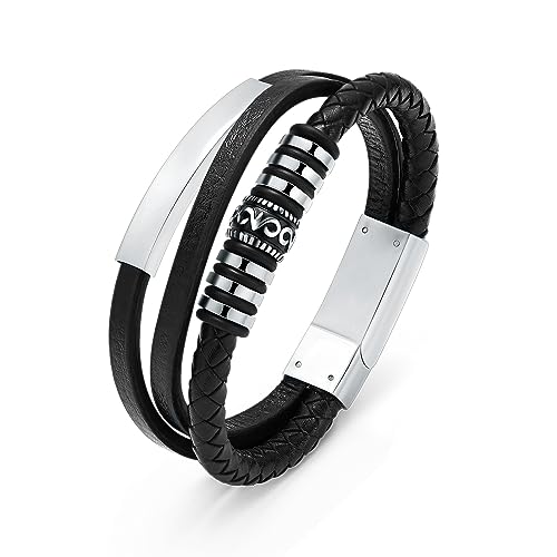 Minicremation-Schmuck, Gedenk-Urnen-Armband für Asche, für Männer und Frauen, Andenken, Gedenk-Manschettenarmreif, geflochtenes Lederarmband, Geschenk für Freund, Ehemann von Minicremation