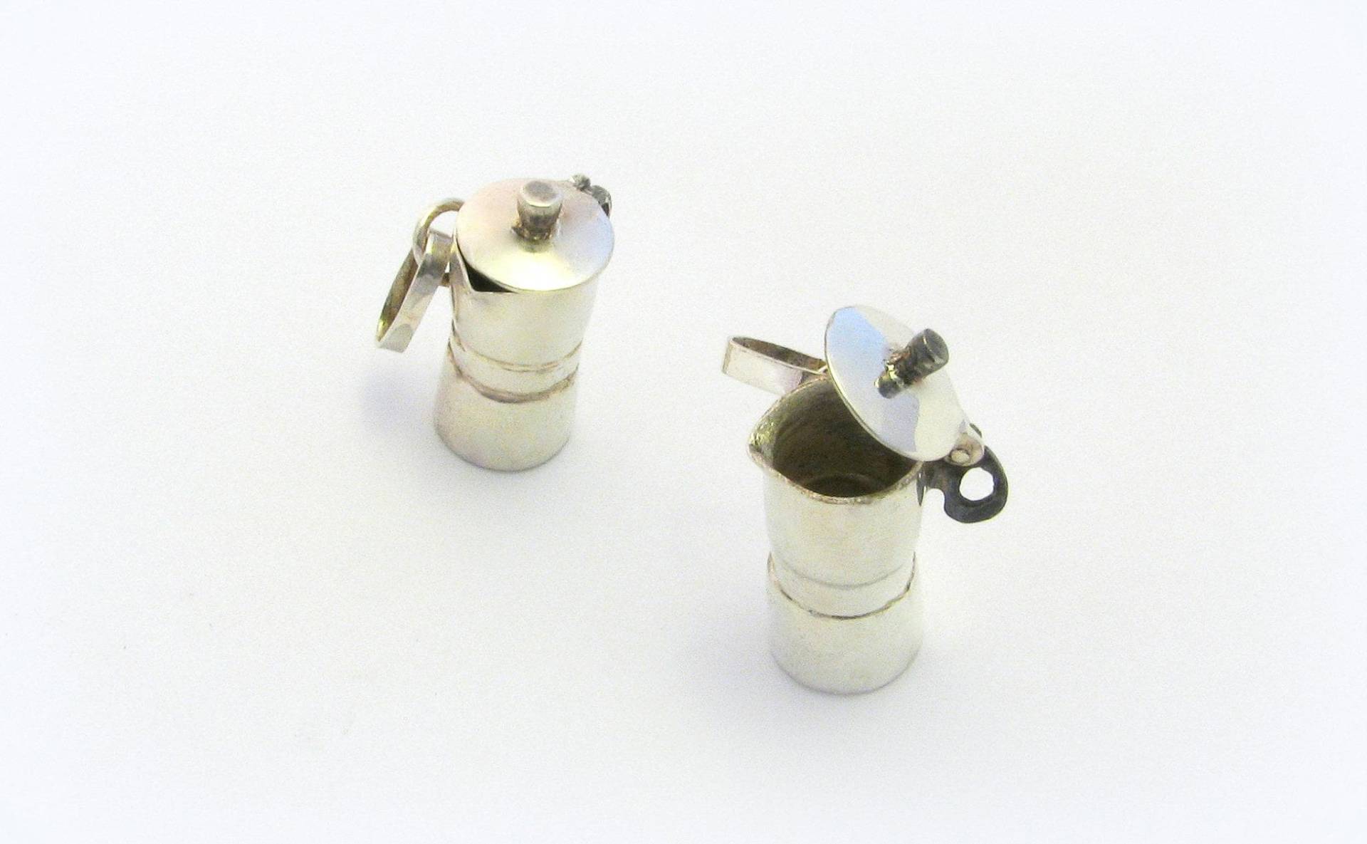 Kaffeekanne Anhänger, Moka Kanne Macchinetta Kaffeemaschine Anhänger von MinicsigaJewellery