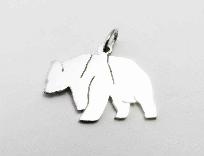 Silber Panda Mit Braunem Seidenfaden - Minicsiga Zoo Silber Panda Mit Braunem Seidenfaden - Minicsiga Zoo von MinicsigaJewellery