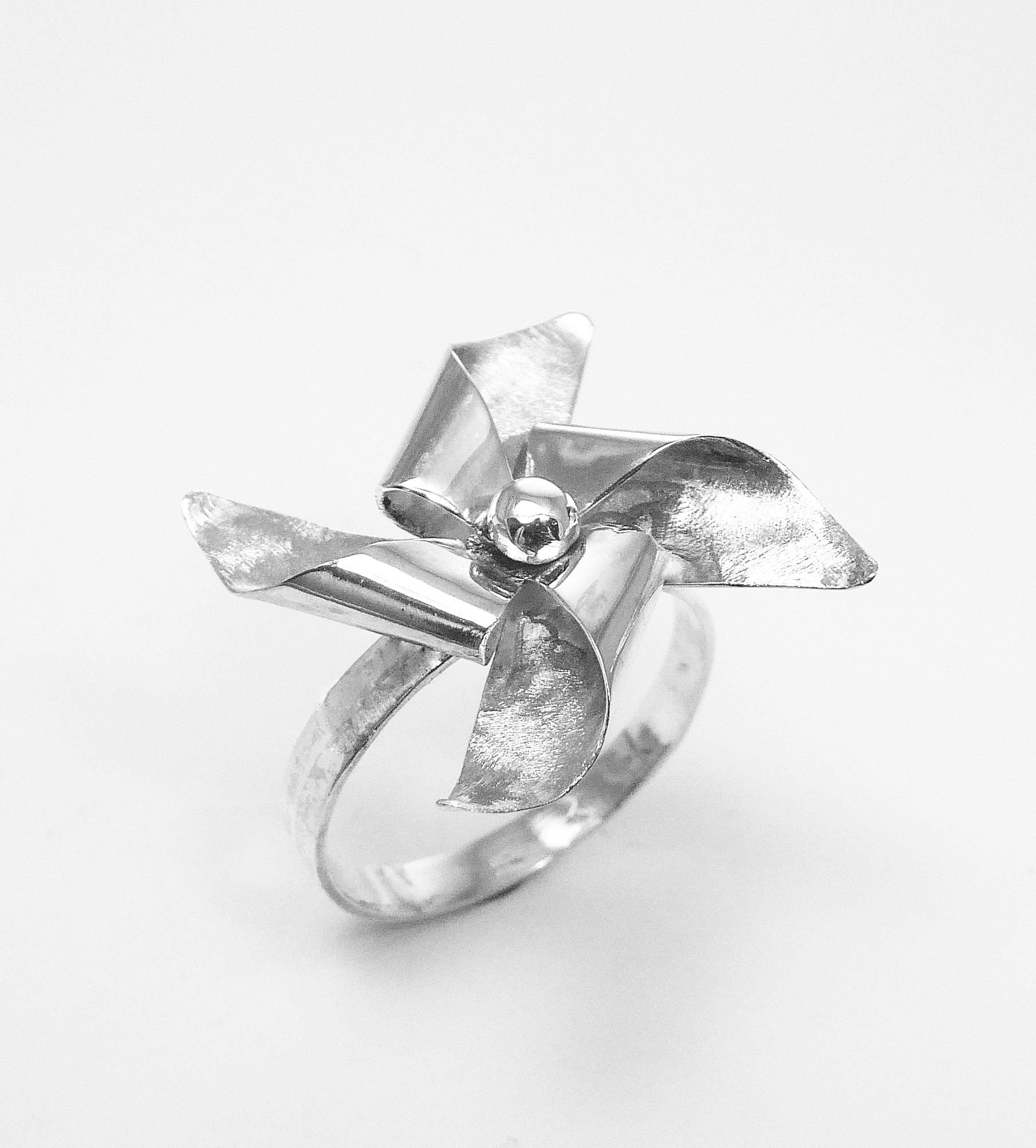 Silber Windrad Ring Silber Windrad Ring von MinicsigaJewellery