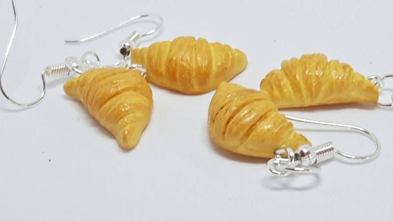 Fimo Ohrringe Croissants Fimo Ohrringe Croissants von MinifoodsStudio