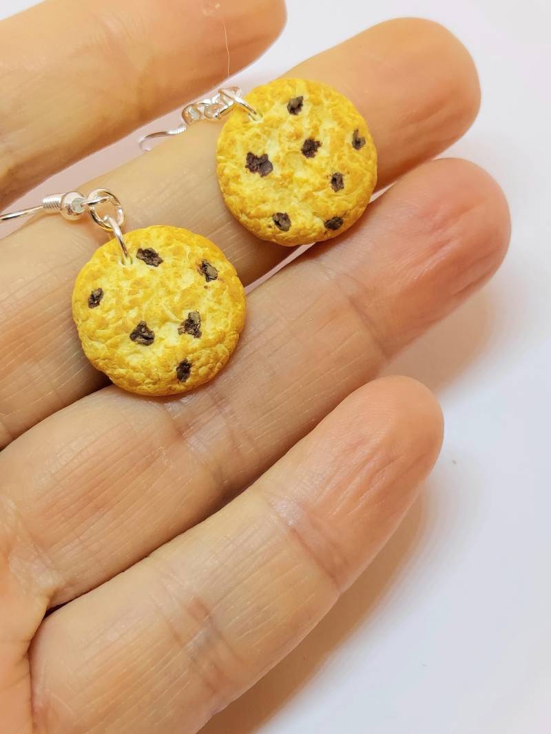 Fimo Ohrringe Schokokekse Fimo Ohrringe Schokokekse von MinifoodsStudio