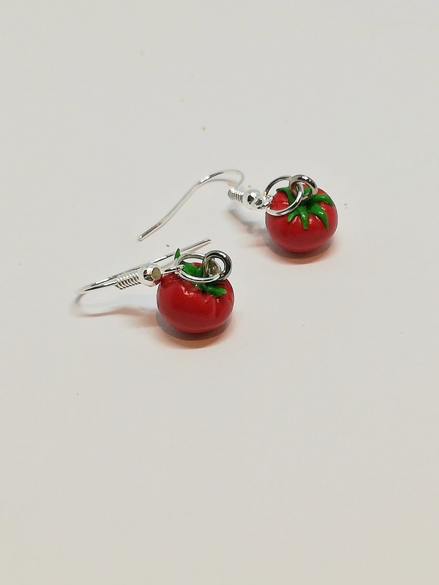 Fimo Ohrringe Tomaten Fimo Ohrringe Tomaten von MinifoodsStudio