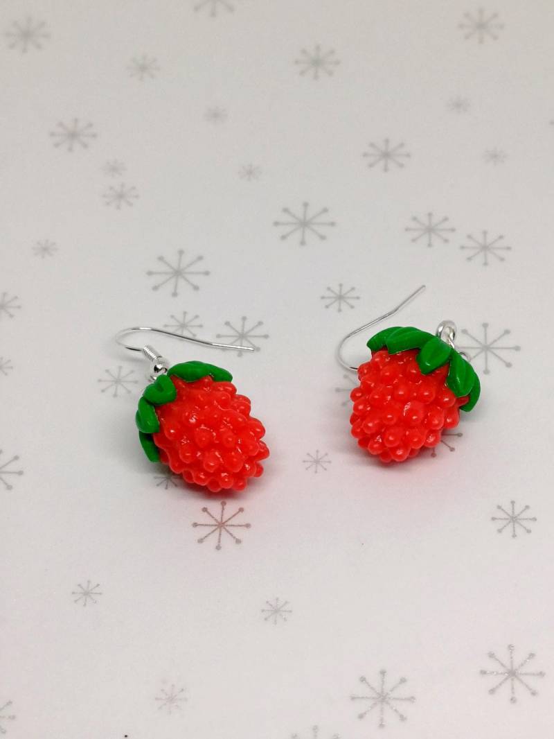 Himbeer Ohrringe Himbeer Ohrringe von MinifoodsStudio