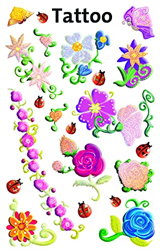 Kleine Blumenblumen-temporäre Tattoo-Übertragungen für Kinderpartys, Partytüten von Minilabel