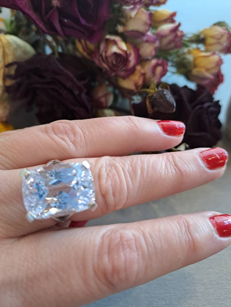 Ring Sterling Silber Mit Stein Kunzit 23, 13 Karat Hochzeit Größe 7.25 Ring Sterling Silber Mit Stein Kunzit 23, 13 Karat Hochzeit Größe 7.25 von MinimJewelleryforHer