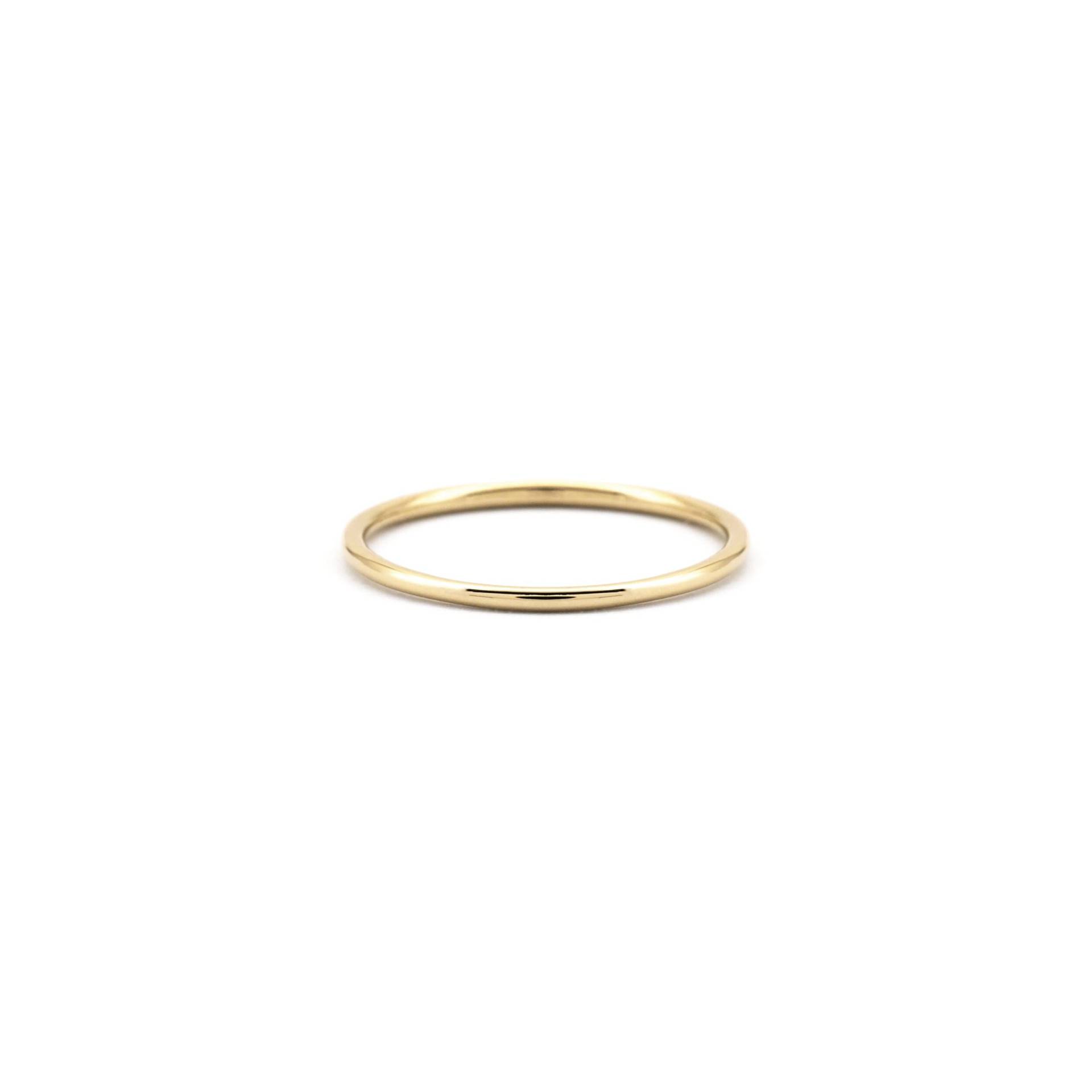 Ehering, 14K Goldband, Goldring, Matte Finish Band, Hochpolierte 1, 3 Mm Verlobungsring, Versprechensring von MinimalAllure