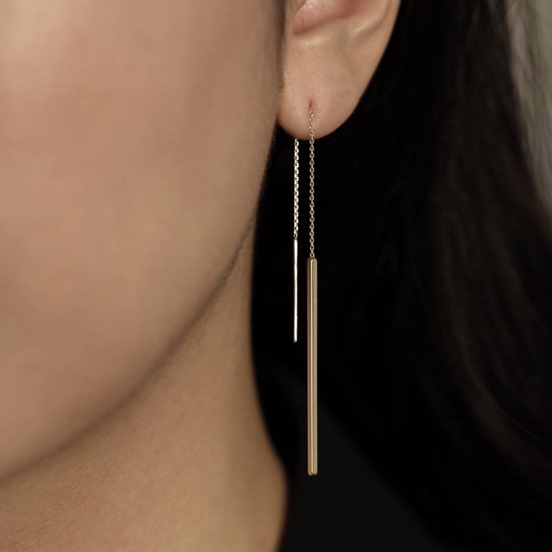 Tropfen Ohrringe, Baumeln Ohrring, Minimalist 14K Solid Gold & Bar Ohrringe Tropfen Ohrringe, Baumeln Ohrring, Minimalist 14K Solid Gold & Bar Ohrringe von MinimalAllure
