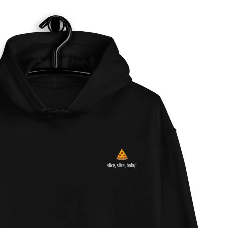 Pizza Heavy Blend Hoodie | Minimalist Embroidery Funny Vegan Quotes Casual Streetwear Unisex Slice, Baby Pizza Heavy Blend Hoodie | Minimalist Embroidery Funny Vegan Quotes Casual Streetwear Unisex Slice, Baby von MinimalInspiriert