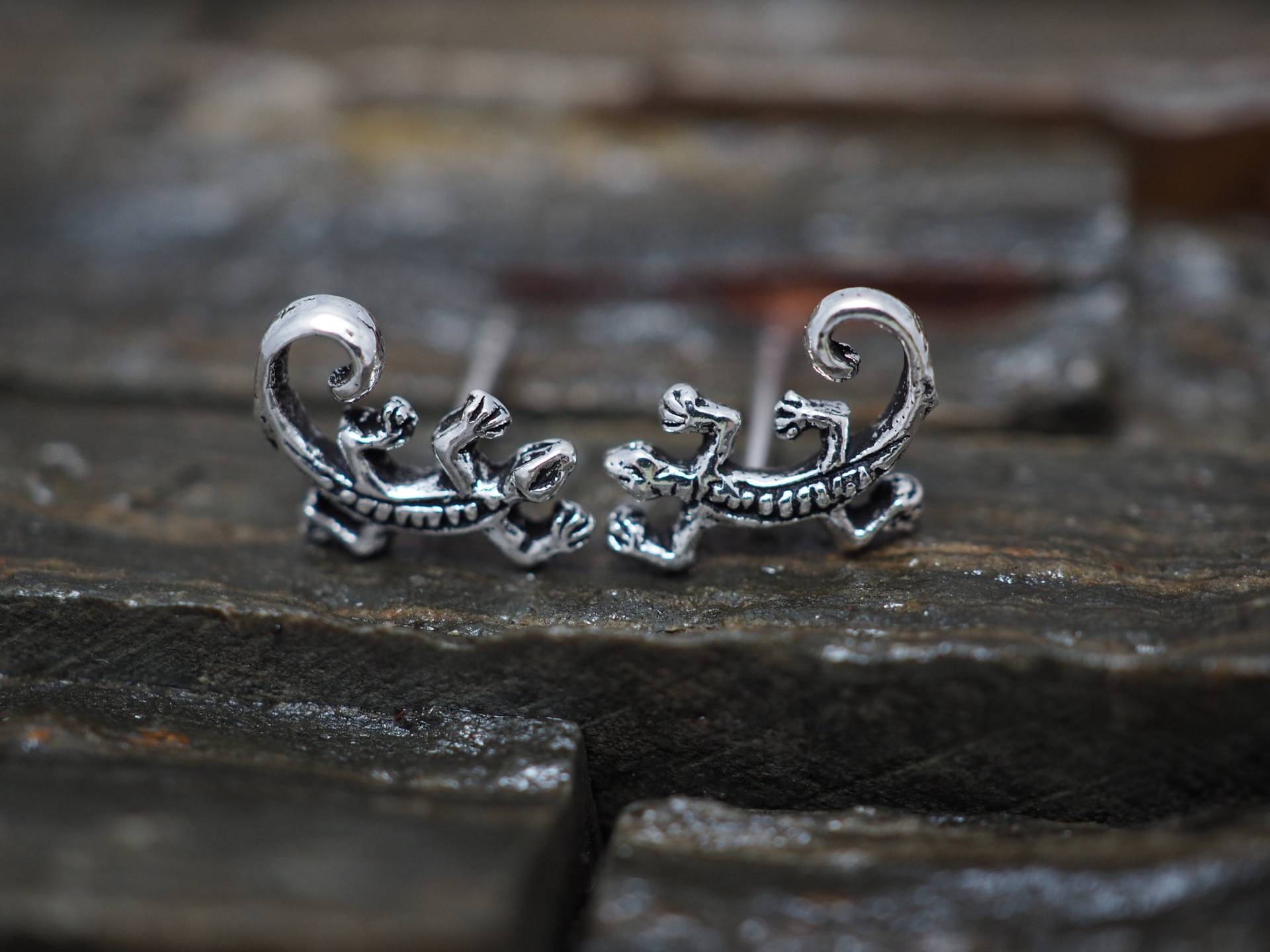 Silber Eidechse Ohrstecker Gecko Salamander Neuheit Schmuck Ohrringe Reptil Silber Eidechse Ohrstecker Gecko Salamander Neuheit Schmuck Ohrringe Reptil von MinimalJewelrybyJK