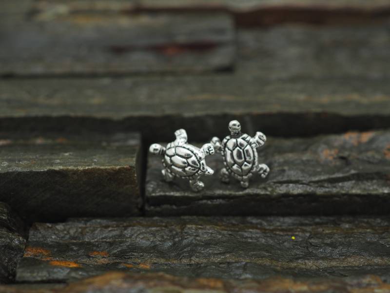sterling Silber Schildkröte Ohrstecker Minimalist Schmuck sterling Silber Schildkröte Ohrstecker Minimalist Schmuck von MinimalJewelrybyJK