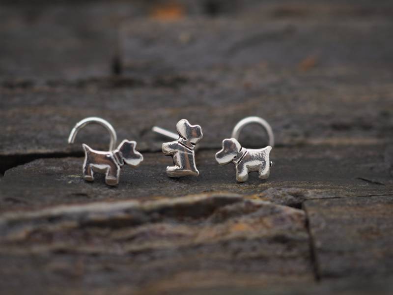 sterling Silber Schnauzer Nasenstecker 20 Gauge Hundepiercing sterling Silber Schnauzer Nasenstecker 20 Gauge Hundepiercing von MinimalJewelrybyJK