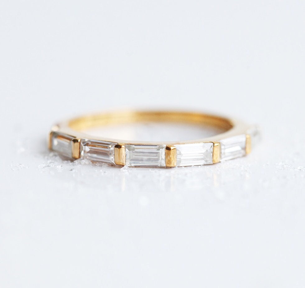 Baguette Diamant Ehering, Ring, Ring von MinimalVS