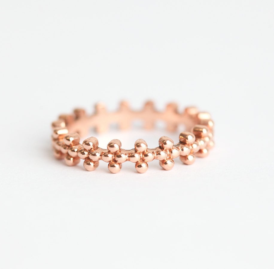 Perlen Ring Rosegold, Ehering 14K Rosegold von MinimalVS