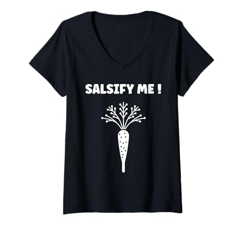 Damen Vegetable Salsify Food Simple Funny Quote Salsify T-Shirt mit V-Ausschnitt von Minimalist Simple funny salsify food