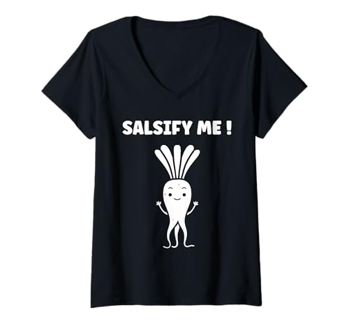 Damen Vegetable Salsify Food Simple Funny Quote Salsify T-Shirt mit V-Ausschnitt von Minimalist Simple funny salsify food