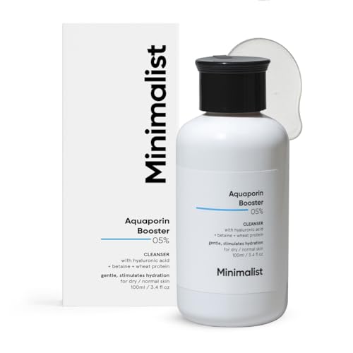 Minimalist 5% Aquaporin Booster Face Wash mit Hyaluronsäure für trockene Haut | Hydrating Sulfat Free Face Wash for Women & Men (100 ml) von Minimalist