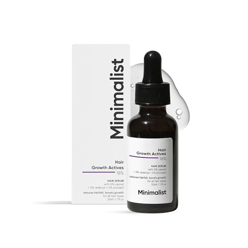Minimalist Haarwuchs Actives 18% Haarwachstumsserum | Mit Procapil, Capixyl, Redensyl, Anagain & Baicapil zur Haarausfallkontrolle für Männer & Frauen, schwarz | 30 ml von Minimalist