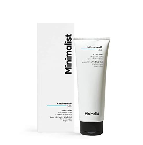 Minimalist Niacinamid 5% Body Moisturizer Lotion für Männer & Frauen |180 g (1er Pack) von Minimalist