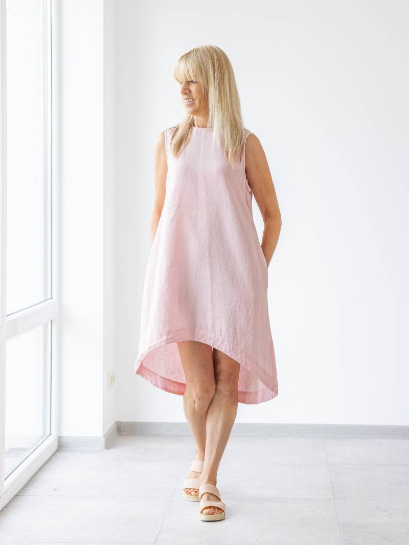 Sofort Lieferbar/Antikes Leinenkleid Sommer Leinenkleider Ärmelloses von MinimalisticLinen