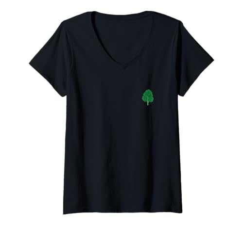 Damen Lustiges Essen Gemüse minimalistischer einfacher Grünkohl T-Shirt mit V-Ausschnitt Damen Lustiges Essen Gemüse minimalistischer einfacher Grünkohl T-Shirt mit V-Ausschnitt von Minimalistisches lustiges einfacher Grünkohl