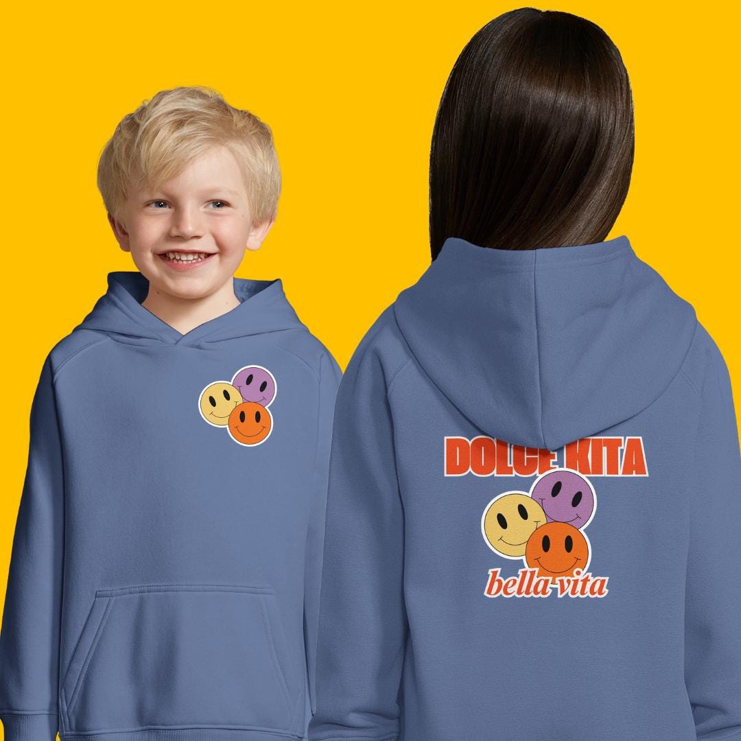 La Dolce Kita | Bio-Hoodie Für Kinder Verschiedene Farben von MiniminiMeBoutique