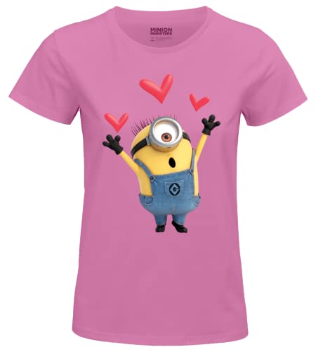 Minion Monsters Damen Woutmints008 T-Shirt, Orchideenrosa, Large von Minion Monsters