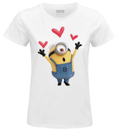 Minion Monsters Damen Woutmints008 T-Shirt, weiß, Small von Minion Monsters