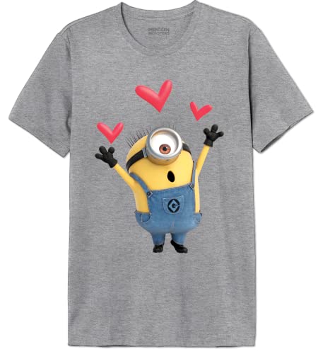 Minion Monsters Herren Meutmints008 T-Shirt, grau meliert, XL von Minion Monsters