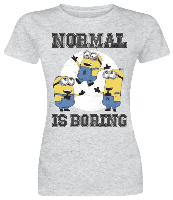 Minions Normal life is boring T-Shirt grau in M von Minions
