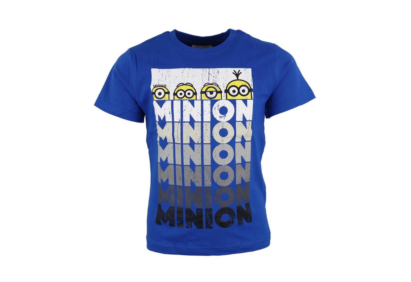 Minions Print-Shirt Die Minions Kinder Jungen kurzarm T-Shirt Gr. 110 bis 140, baumwolle, Blau oder Schwarz von Minions