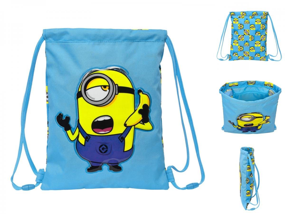 Minions Rucksack Minions Rucksacktasche mit Bänderntatic Blau 26 x 34 x 1 cm von Minions