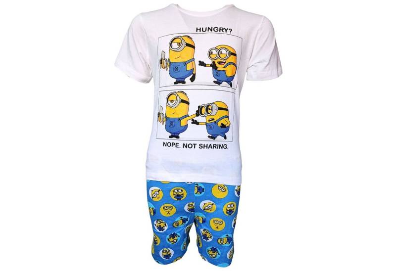 Minions Schlafanzug (2 tlg) Jungen Pyjama Set kurz - Kinder Shorty Gr. 104-134 cm von Minions