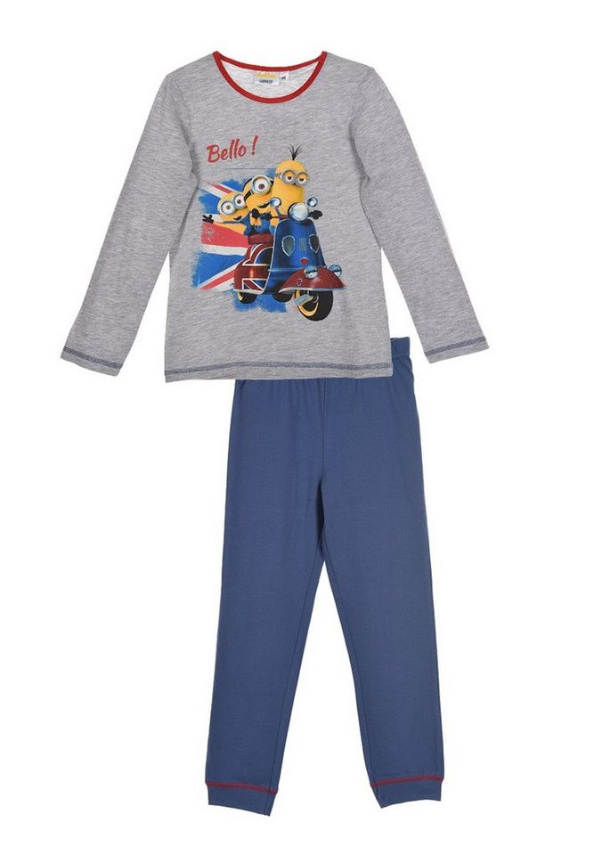 Minions Schlafanzug Kinder Jungen Pyjama langarm Nachtwäsche (2 tlg) von Minions