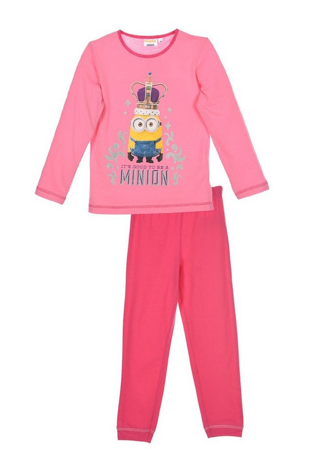 Minions Schlafanzug Kinder Mädchen Schlafanzug Kinder Pyjama Langarm Shirt + Schlaf-Hose (2 tlg) von Minions